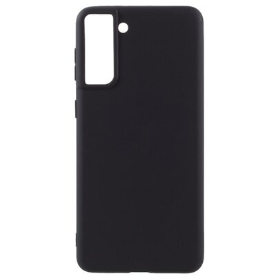 Szilikon hátlapvédő telefontok (matt), Fekete [Samsung Galaxy S21 (SM-G991) 5G]