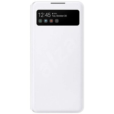 Samsung EF-EA426PWEGEE gyári telefontok álló (aktív flip, oldalra nyíló, hívószámkijelzés, okostok, smart View Cover), Fehér [Samsung Galaxy A42 5G (SM-A425F)]