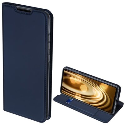 DUX DUCIS SKIN PRO telefontok álló, bőr hatású (Flip, oldalra nyíló, bankkártya tartó, asztali tartó funkció), Sötétkék [Samsung Galaxy A72 5G (SM-A726F), Samsung Galaxy A72 4G (SM-A725F)]