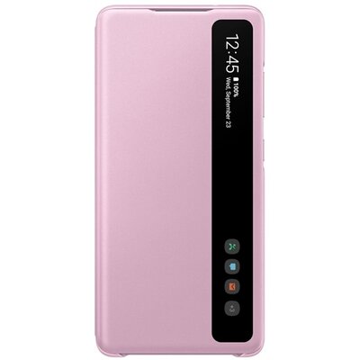 SAMSUNG EF-ZG780CVEGEW gyári telefontok álló (aktív flip, oldalra nyíló, Clear View Cover), Levendula [Samsung Galaxy S20 FE (SM-G780)]