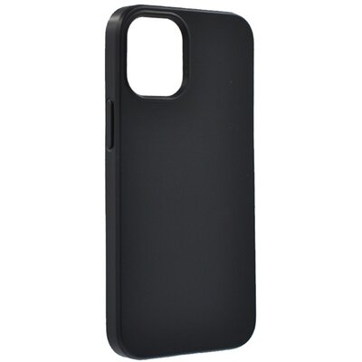 Szilikon hátlapvédő telefontok (matt, környezetbarát), Fekete [Apple iPhone 12 mini]