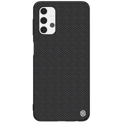 Nillkin Textured műanyag hátlapvédő telefontok (közepesen ütésálló, szilikon keret, 3D minta), Fekete [Samsung Galaxy A32 5G (SM-A326)]