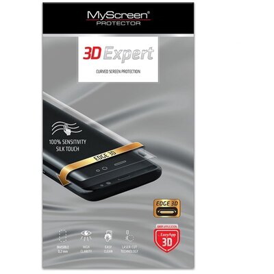 MYSCREEN 3D EXPERT kijelzővédő fólia (full screen, íves, öntapadós PET, 0.2mm, nem visszaszedhető), Átlátszó [TCL 10 Pro]
