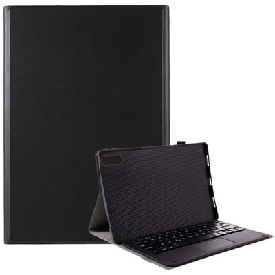 Tablet védőtok álló, bőr hatású (FLIP, bluetooth billentyűzet, asztali tartó funkció, QWERTY) FEKETE [Lenovo Tab P11 Pro (TB-J706F)]