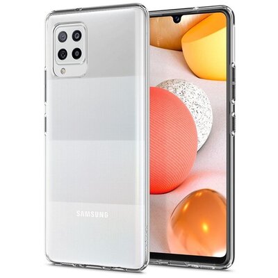SPIGEN LIQUID CRYSTAL szilikon hátlapvédő telefontok (közepesen ütésálló, légpárnás sarok), Átlátszó [Samsung Galaxy A42 5G (SM-A425F)]