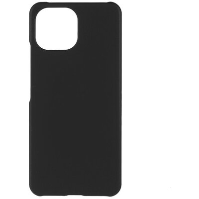 Műanyag hátlapvédő telefontok (gumírozott), Fekete [Xiaomi Mi 11 Lite 4G, Xiaomi Mi 11 Lite 5G]