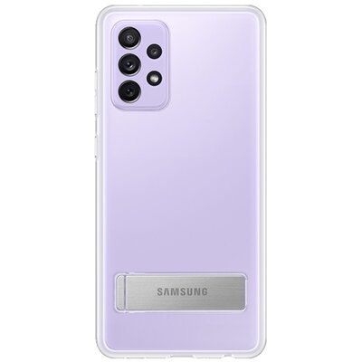 SAMSUNG EF-JA725CTEGWW gyári műanyag hátlapvédő telefontok (dupla rétegű, kitámasztó), Átlátszó [Samsung Galaxy A72 4G (SM-A725F), Samsung Galaxy A72 5G (SM-A726F)]