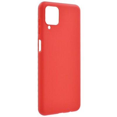 Szilikon hátlapvédő telefontok (matt), Piros [Samsung Galaxy A12 (SM-A125F)]