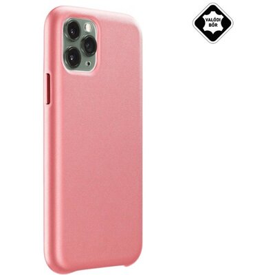 CELLULARLINE ELITE műanyag hátlapvédő telefontok (mikrofiber belső, valódi bőr hátlap), Naracssárga [Apple iPhone 11 Pro]