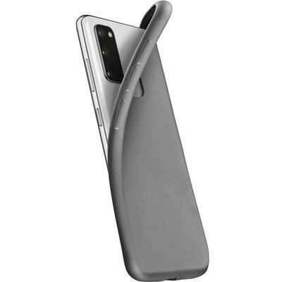 CELLULARLINE CHROMA szilikon hátlapvédő telefontok (matt, mikrofiber plüss belső), Fekete [Samsung Galaxy A21s (SM-A217F)]