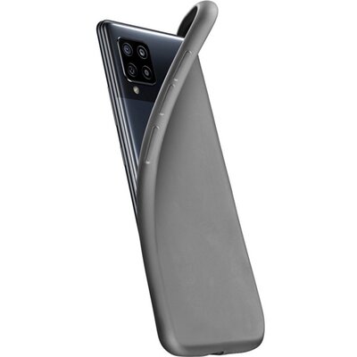 CELLULARLINE CHROMA szilikon hátlapvédő telefontok (matt, mikrofiber plüss belső), Fekete [Samsung Galaxy A42 5G (SM-A425F)]