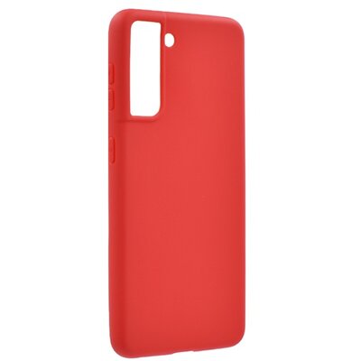 Szilikon hátlapvédő telefontok (matt), Piros [Samsung Galaxy S21 (SM-G991) 5G]