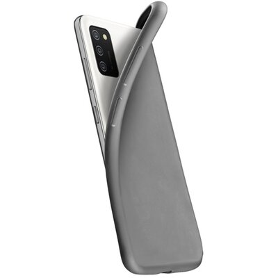 Cellularline Chroma szilikon hátlapvédő telefontok (matt, mikrofiber plüss belső), Fekete [Samsung Galaxy A02s (SM-A025F)]