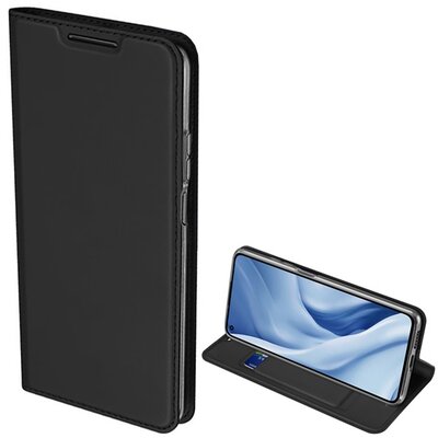 Dux Ducis Skin Pro telefontok álló, bőr hatású (Flip, oldalra nyíló, bankkártya tartó, asztali tartó funkció), Fekete [Xiaomi Mi 11 Lite 4G, Xiaomi Mi 11 Lite 5G]