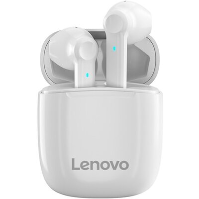 LENOVO XT89 bluetooth sztereó fülhallgató (v5.0, TWS, mikrofon, zajszűrő + töltőtok), Fehér