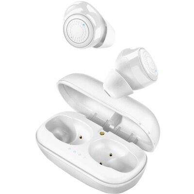 CELLULARLINE PETIT sztereó bluetooth headset, fülhallgató (v5.0, TWS, extra mini, mikrofon, aktív zajszűrő + töltőtok), Fehér