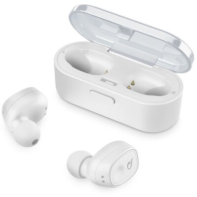 CELLULARLINE SHADOW sztereó bluetooth headset, fülhallgató (v5.0, TWS, ultrakönnyű, mikrofon, aktív zajszűrő + töltőtok), Fehér