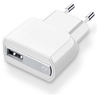 CELLULARLINE hálózati töltő USB aljzat (5V / 2000mA, 12W, gyorstöltés támogatás), Fehér