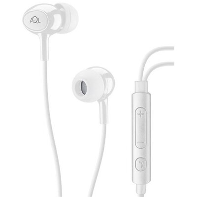 CELLULARLINE ACOUSTIC + szztereó fülhallgató (3.5mm jack, mikrofon, felvevő gomb, hangerőszabályzó), Fehér