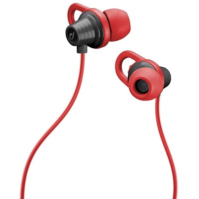 CELLULARLINE AIR szztereó fülhallgató (3.5mm jack, mikrofon, felvevő gomb, hangerőszabályzó, Sport), Piros