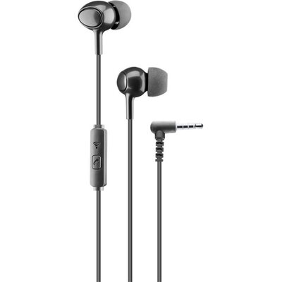 CELLULARLINE IN EAR szztereó fülhallgató (3.5mm jack, mikrofon, felvevő gomb, aktív zajszűrő), Fekete