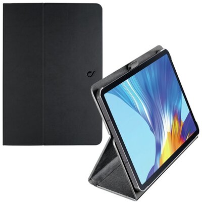 CELLULARLINE FOLIO tablet védőtok álló, bőr hatású (Flip, oldalra nyíló, asztali tartó funkció), Fekete [Huawei MatePad 10.4 LTE (BAH3-AL00), Huawei MatePad 10.4 WIFI (BAH3-W09)]