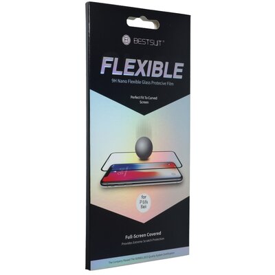 5D Full Glue Nano Glass kijelzővédő üvegfólia - Apple iPhone 12/12 Pro 6,1", Fekete