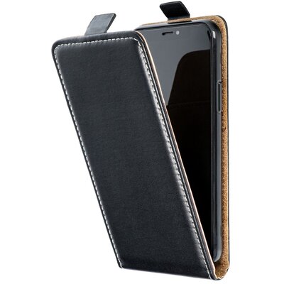 Slim Flexi Fresh álló flipes telefontok (mágneses flip zár, bőr hatású) - Moto E7+ Plus / G9 Play / G9, Fekete