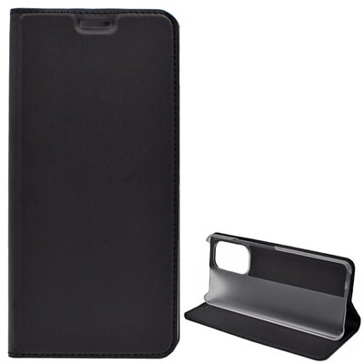 Telefontok álló, bőr hatású (flip, oldalra nyíló, asztali tartó funkció), Fekete [Xiaomi Poco F3 (Mi 11i, K40, K40 pro)]