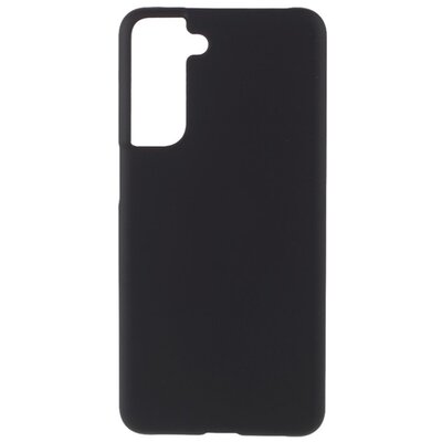 Műanyag hátlapvédő telefontok (gumírozott), Fekete [Samsung Galaxy S21 FE (SM-G990)]
