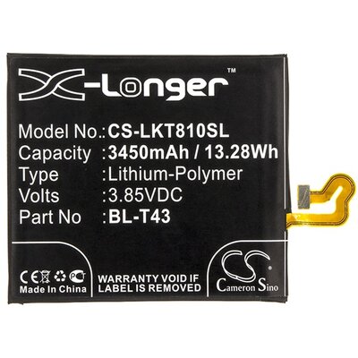 CAMERON SINO utángyártott akkumulátor 3450 mAh LI-Polymer (BL-T43 / EAC64518901 kompatibilis) [LG G8s ThinQ (LMG810EAW)]