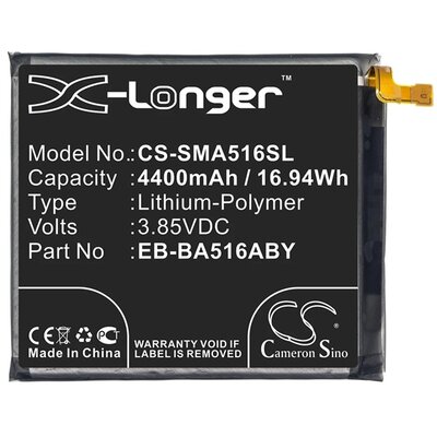 CAMERON SINO utángyártott akkumulátor 4400 mAh LI-Polymer (beépítése szakértelmet igényel EB-BA516ABY, GH82-22889A kompatibilis) [Samsung Galaxy A51 5G (SM-A516F)]