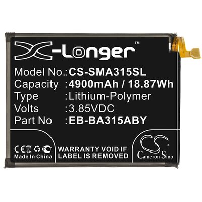 CAMERON SINO utángyártott akkumulátor 4900 mAh LI-Polymer (EB-BA315ABY kompatibilis) [Samsung Galaxy A31 (SM-A315F)]