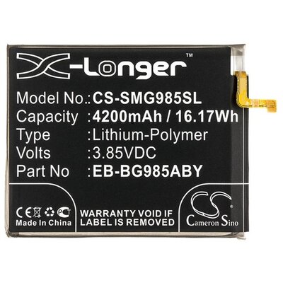 CAMERON SINO utángyártott akkumulátor 4200 mAh LI-Polymer (EB-BG985ABY kompatibilis) [Samsung Galaxy S20 Plus (SM-G985F)]