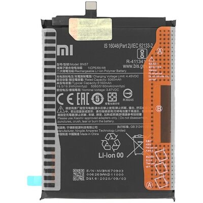 XIAOMI BN57 gyári akkumulátor 5160 mAh LI-Polymer [Xiaomi Poco X3 NFC]