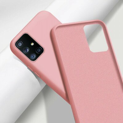 Prémium szilikon hátlapvédő telefontok - Samsung Galaxy A72, Rózsaszín