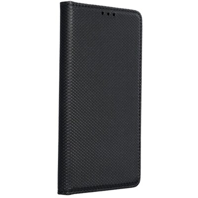Smart flip telefontok, mágneses flip zár, oldalra nyíló, bőr hatású - Samsung Galaxy Xcover 5, Fekete