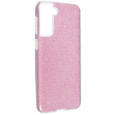 Forcell Shining szilikon hátlapvédő telefontok - Samsung Galaxy S21 Plus, Rózsaszín