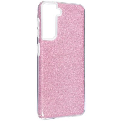 Forcell Shining szilikon hátlapvédő telefontok - Samsung Galaxy S21, Rózsaszín