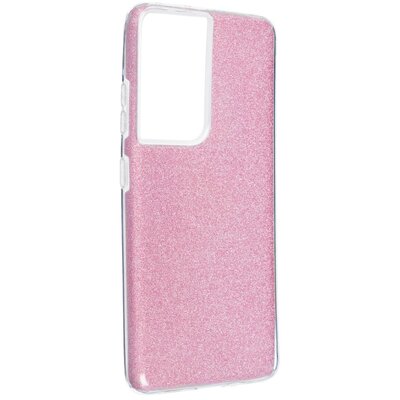 Forcell Shining szilikon hátlapvédő telefontok - Samsung Galaxy S21 Ultra, Rózsaszín