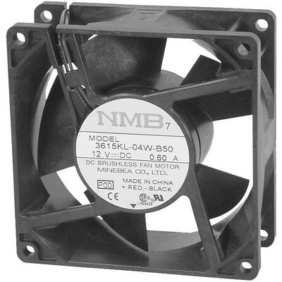 Axiális ventilátor, 12 V/DC 93 m³/h 92 x 92 x 25 mm NMB Minebea 3610KL-04W-B50-P00