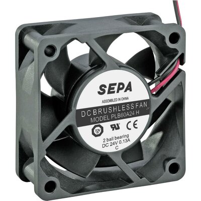 SEPA PLB60A24SE16A Axiális ventilátor 24 V/DC 36.7 m³/óra (H x Sz x Ma) 60 x 60 x 25 mm