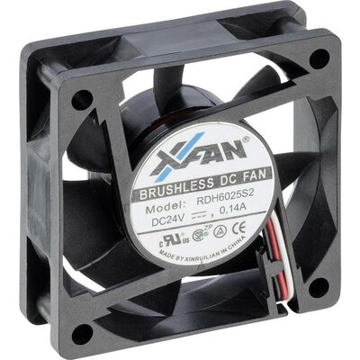 X-Fan RDH6025S2 Axiális ventilátor 24 V/DC 25.8 m³/óra (H x Sz x Ma) 60 x 60 x 25 mm