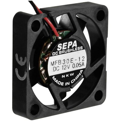 SEPA MFB30E12 Axiális ventilátor 12 V/DC 4.0 m³/óra (H x Sz x Ma) 30 x 30 x 6.5 mm