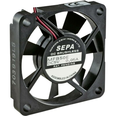 SEPA MFB50E12A Axiális ventilátor 12 V/DC 14.3 m³/óra (H x Sz x Ma) 50 x 10.2 x 50 mm