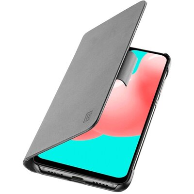 CELLULARLINE BOOK AGENDA telefontok álló, bőr hatású (flip, oldalra nyíló, asztali tartó funkció, RFID védelem), Fekete [Samsung Galaxy A32 4G (SM-A325)]