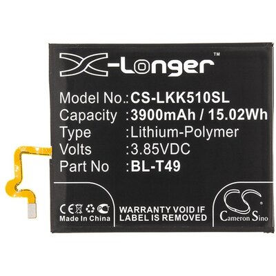 CAMERON SINO utángyártott akkumulátor 3900 mAh LI-Polymer (BL-T49 kompatibilis) [LG K51S (K510EMW)]