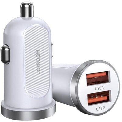 JOYROOM C-A08_W autós töltő USB + Type-C aljzat (5V / 4500mA, túltöltés elleni védelem, 30W, PD gyorstöltés támogatás), Fehér