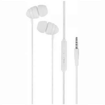 JOYROOM JR-EL112 CONCH sztereó fülhallgató, headset (3.5mm jack, mikrofon, felvevő gomb, hangerő szabályzó), Fehér