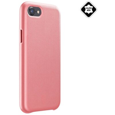 CELLULARLINE ELITE műanyag hátlapvédő telefontok (mikrofiber belső, valódi bőr hátlap), Naracssárga [Apple iPhone 7 4.7, Apple iPhone 8 4.7, Apple iPhone SE (2020)]